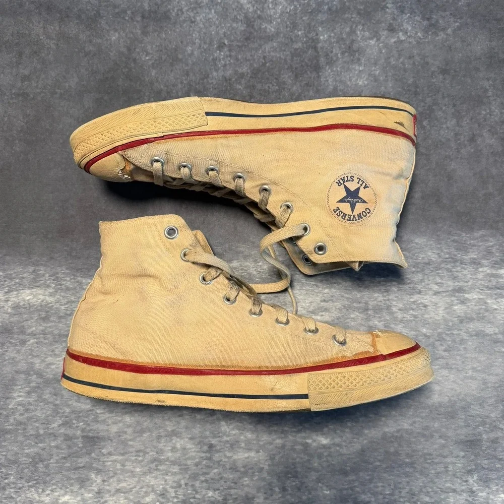 Rare Vintage 1950s Converse Chuck Taylor Red Label High Top Sneakers Mens 10 USA